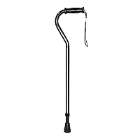 McKesson Offset Cane, Adjustable, Black, Steel, 29 3/4 in to 37 3/4 in, 500 lbs Weight Capacity, 1 Count
