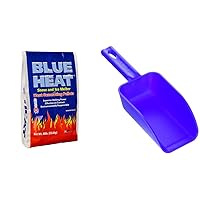 Blue Heat Calcium Blend Professional Grade Ice Melt, Negative 25-Degree Effectiveness, Melter, 50-Pound & Vikan Remco 63003 Color-Coded Plastic Hand Scoop, 16 oz, Blue