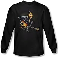 Elvis Presley - Mens 1968 Long Sleeve Shirt In Black