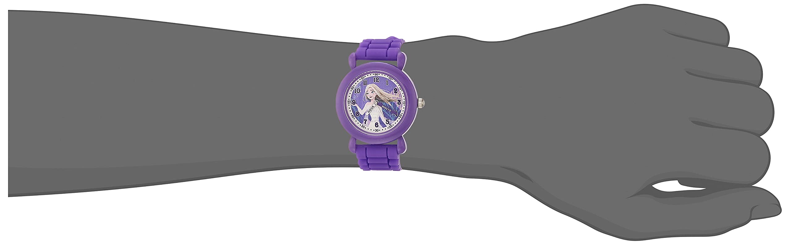 Disney Frozen Kids' Plastic Time Teacher Analog Quartz Silicone Strap Watch