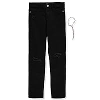 DKNY Girls' 2-Piece Jeans with Accessory - Black, 7
