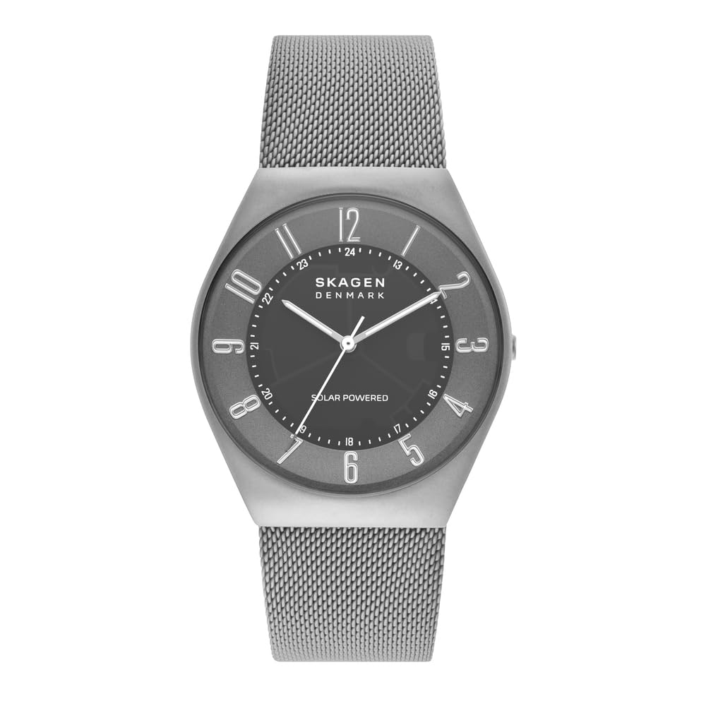 Skagen Grenen Solar-Powered Watch with Leather or Steel Mesh Band
