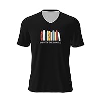 I'm with The Banned T-Shirts Men Casual Tee V-Neck Short Sleeve Football Jersey
