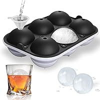 BERLINZO Premium Clear Ice Ball Maker - Whiskey Ice Ball Maker Mold Large  2.4 Inch - Crystal Clear Ice Maker Sphere - Clear Ice Cube Maker with