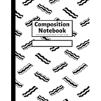 Composition Notebook: College Ruled | 100 Pages | Large, 8.5x11 inches | Old School Designs | Bacon Black and White Composition Notebook: College Ruled | 100 Pages | Large, 8.5x11 inches | Old School Designs | Bacon Black and White Paperback