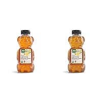 Organic Mountain Forest Light Amber Honey, 24 OZ (Pack of 2)