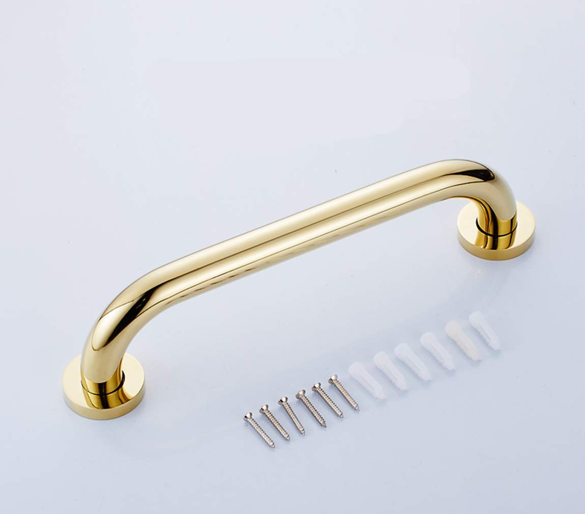 ELLO&ALLO Bathroom Shower Grab Bar with Concealed Screws, Home Care Bath Hardware, Gold Finish (12 Inch)