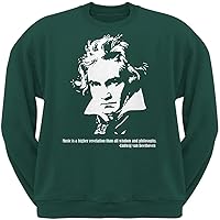 Old Glory Beethoven Forest Green Adult Sweatshirt - Large