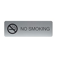 No Smoking Indoor Easy Adhesive Mount Door and Wall Sign for Restaraunts and Small Businesses 3