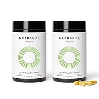 Nutrafol Women's Hair Growth Supplements, Ages 18-44, Clinically Proven for Visibly Thicker and Stronger Hair, Dermatologist Recommended - 2 month supply, Pack of 2