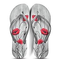 Painted Design Flip Flop Sandals Size 7