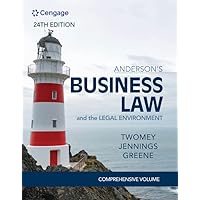 Anderson's Business Law & The Legal Environment - Comprehensive Edition (MindTap Course List) Anderson's Business Law & The Legal Environment - Comprehensive Edition (MindTap Course List) Hardcover Kindle