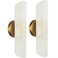 DAYCENT Modern Gold Bathroom Vanity Light Brass Wall Sconces Set of 2 Cylinder Sconce Lighting, 15.4-in