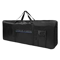 YJZQ Keyboard Bag for 61 Notes Adjustable Keyboard Bag 600D Oxford Cloth Electric Piano Case 61 Keys Electric Piano Bag with Handle (Black, 103 x 40 x 15 cm)