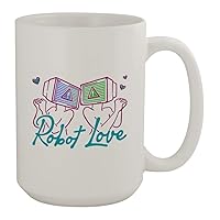 Middle of the Road Robot Love #380 - A Nice Funny Humor Ceramic 15oz Coffee Mug Cup