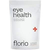 Florio Eye Health Gummy Vitamins for Adults, 2X Lutein & Zeaxanthin, Vitamins A, B2, B3, C & E, Preserve Macular & Retinal Health, Fights Oxidation, 30-Day Supply, Natural Peach Flavor