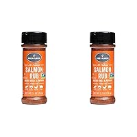Fire & Flavor Salmon Rub & Everyday Seasoning, All-Natural, Sweet & Smoky, 2.7 Oz (Pack of 2)