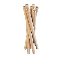 10 Pcs Natural Bamboo Straws Bamboo Straws Reusable 8.7 Inch Reusable Straws Wooden Straws Drinking Natural Straw, Straight Bamboo Straw Biodegradable Alternative to Plastic Straws with Nylon Brushes