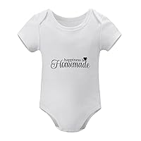 Baby Body Suit Happiness is Homemade Romper Outfit Motivational Quotes Neutral Baby Baby Top Clothing White, 9months