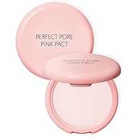 Saemmul Perfect Pore Pink Pact - Makeup Finishing Pressed Powder for Sebum Control and Pore Minimization, Soothes Sensitive Skin with Calamine, Setting Powder, Clumps Free 12g