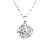 Star Of David 1ct Moissanite Necklace For Women With Certificate Original Gold Pendant Jewelry Christamas Gift