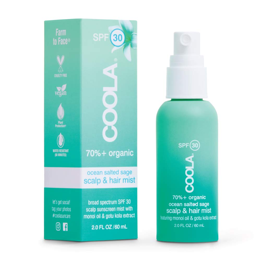 Mua COOLA Organic Scalp Spray & Hair Sunscreen Mist With SPF 30,  Dermatologist Tested Hair Care For Daily Protection, Vegan And Gluten Free,  Ocean Salted Sage, 2 Fl Oz trên Amazon Mỹ
