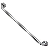 Stainless Steel Bath and Shower Straight Grab Bar-Concealed Mounting Snap Flange-1 Diameter x 23.6 Length Chrome