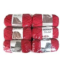 Bernat Blanket Yarn, 5.3oz, 6-Pack (Cranberry)