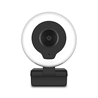 Aluratek 2K HD Ring Light Webcam with Auto Focus w/Tripod