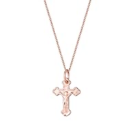 The Jewellery Stockroom Dainty Sterling Silver Crucifix Pendant