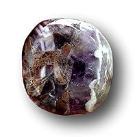 Amethyst smooth worry stone - Healing Metaphysical Chakra Crystal Gemstone Specimen - piece #1