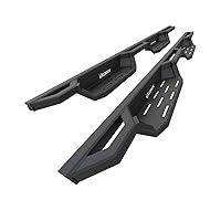 APS Aluminum Drop Steps Running Boards for Selected Toyota Tacoma Double Cab Crew Cab, Side Armor Drop Step,IA-TIIT058B,Aluminum Black