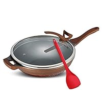 Ceramic Coated Nonstick Frying Pan, Heat Resistant Silicone Handle |, High Heat Aluminum Base with, Dishwasher Safe