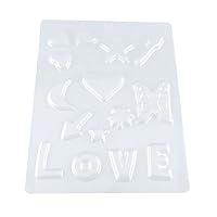 1 Pieces Chocolate Molds Plastic Egg Wedding Mothers Day Baby Shower 09300 LOVE Heart Butterfly Candy Making Supplies Cake Sugarcraft Jelly