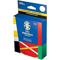 Official Euro 2024 Sticker Collection - Mega Eco Box - Contains 87 Euro 2024 Stickers, 2 Parallel Stickers Plus a 1 Gold Signature Series Sticker.