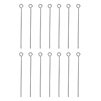 100pcs Adabele 304 Grade Surgical Stainless Steel Hypoallergenic 50mm Eye Pins (Wire 0.7mm/21 Gauge/0.028 inch) for Jewelry Beading Craft Making SJF66-50
