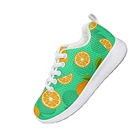 Children's Sports Shoes Boys and Girls Fashion Orange Design Shoes Light and Comfortable Mesh Breathable Indoor and Outdoor Leisure Sports