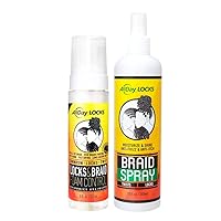 AllDay Locks Braid Foam (8 oz) & Braid Spray (12 oz) Bundle | Frizz Control, Lightweight, Easy to Apply | Sets & Revives Braids, Locks, Twists, Cornrows