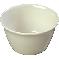 Carlisle FoodService Products Dallas Ware Reusable Plastic Bowl Bouillon Cup Bowl for Home and Restaurant, Melamine, 8 Ounces, Bone, (Pack of 24)