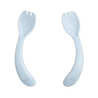 Green Sprouts® Sprout Ware® Handy Sporks, 9mo+, Plant-Plastic, Dishwasher Safe, Ergonomic, Tested for Hormones - Light Blueberry