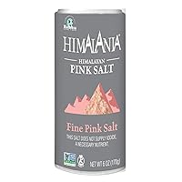 Natierra Himalania Himalayan Fine Pink Salt Shaker | Unrefined & Non-GMO | 6 Ounce