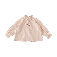 Crop Top Pack Summer Fashion New Long Sleeve Flower Pattern Cute Cartoon Print Girls' Top Cute Toddler Clothes