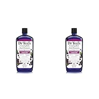 Dr Teal's Foaming Bath with Pure Epsom Salt, Black Elderberry with Vitamin D & Essential Oils, 34 fl oz (Packaging May Vary) (Pack of 2)