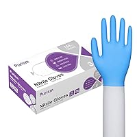 Disposable Blue Nitrile Gloves, No Latex, No Powder, Safe Working Gloves, House Cleaning gloves,100pcs (Small