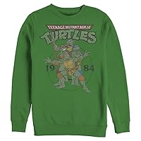 Nickelodeon Men's Teenage Mutant Ninja Turtles Group Elite Pullover Crew Fleece