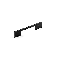 Richelieu Hardware BP72096900 Aversa Collection 3 25/32 in (96 mm) Center Matte Black Contemporary Cabinet Pull