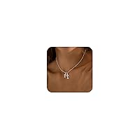 Tasiso Cross Necklace for Women, 14K Gold Plated Cross Necklace Dainty Simple Cross Choker Trendy Cute Gold Cross Pendant Chain Faith Jewelry Gift for Girls Kids
