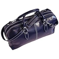 Floto Venezia Mini in Blu Leather - unisex handbag, purse, luggage