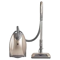 81714 Bundle Ultra Plush Lightweight Bagged Canister Vacuum with Pet PowerMate, HEPA, Extended Telescoping Wand, Retractable Cord, and 3 Cleaning Tools, 700 Series, Gold