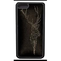 iPhone 7 Plus Case Clear Back with Color Side, TPU, Sports, for iPhone 7 Plus/iPhone 8 Plus, Black, Deer